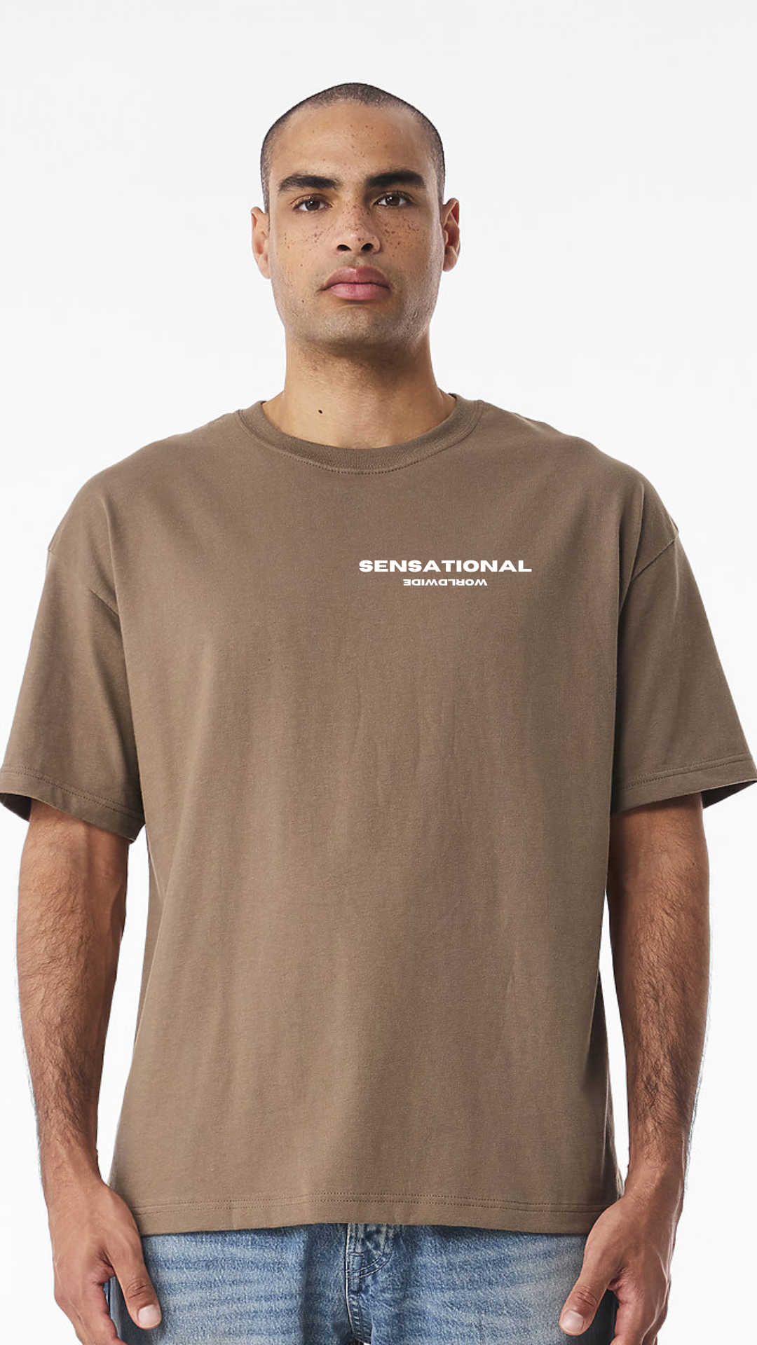 SENSATIONAL Heavyweight Brown T-Shirt